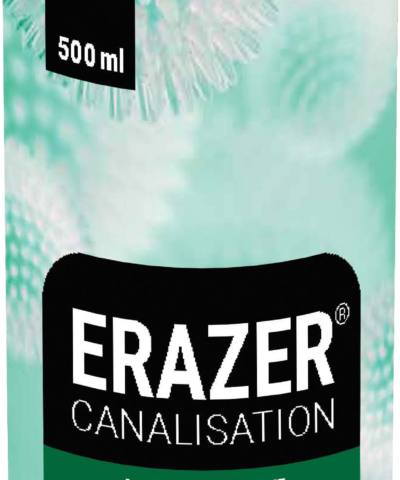Erazer Canalisation, 500ml. Action limitative sur les psychodes (mouches de canalisation). Mousse compacte, parfum rémanent. Élimine les odeurs.