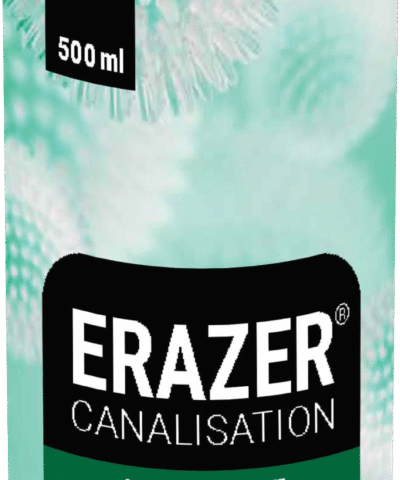 Erazer Canalisation, 500ml. Action limitative sur les psychodes (mouches de canalisation). Mousse compacte, parfum rémanent. Élimine les odeurs.