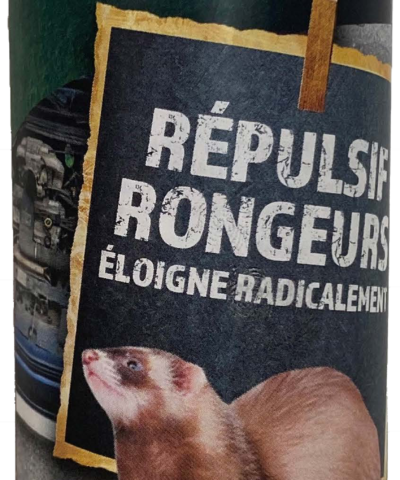 Les Répulsifs Protecta Répulsif Rongeurs, 300ml. Éloigne radicalement rats, souris, fouines... Protège durites, gaines, câbles électriques. Effet olfactif immédiat.