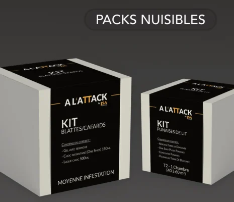 Packs anti-nuisibles (blattes, punaises de lit) Kits anti-nuisibles : blattes/cafards et punaises de lit. Solutions complètes pour infestations moyennes.