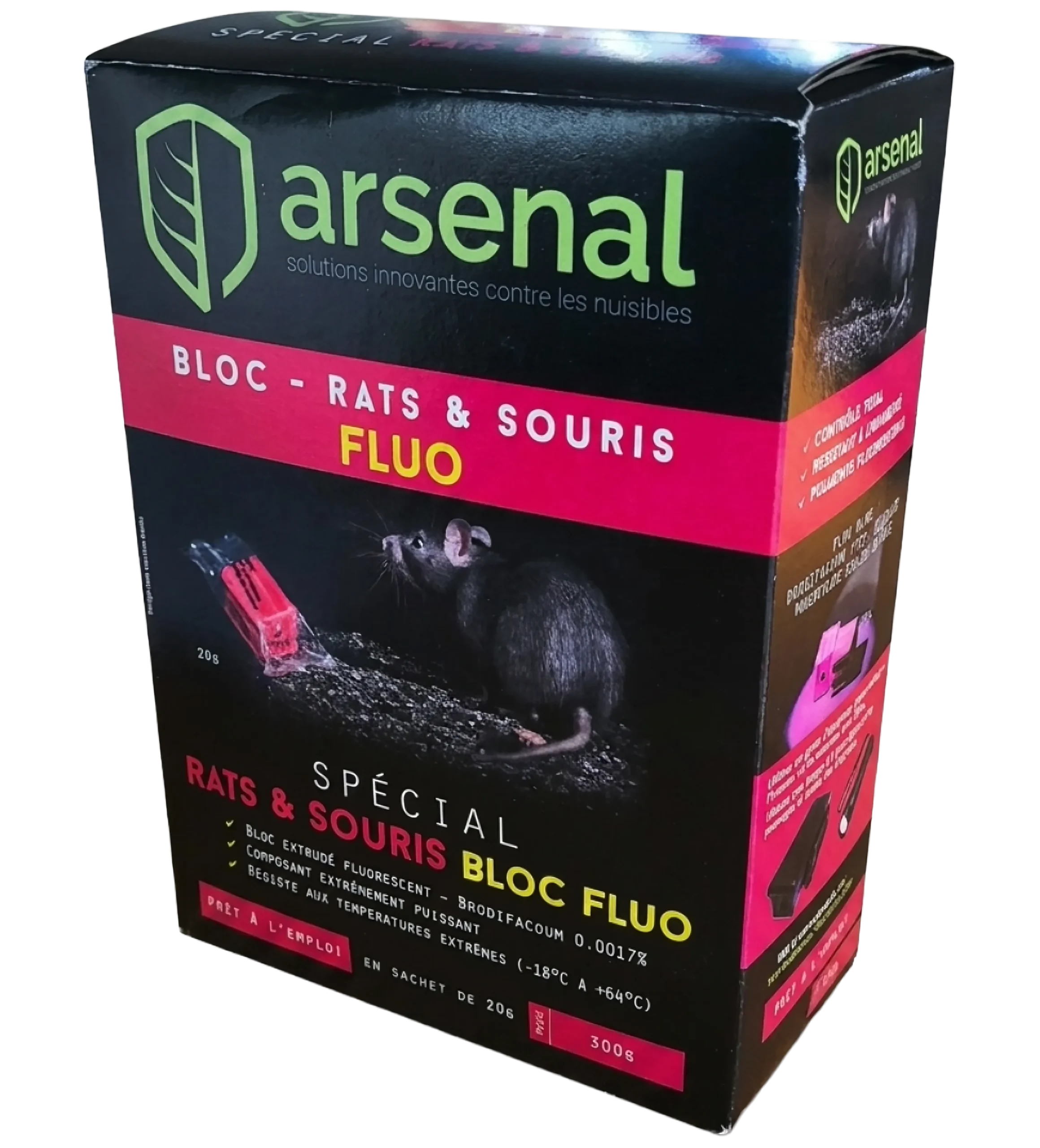 ARSENAL - Bloc Fluo rat et souris (17ppm) ARSENAL - Bloc Fluo rat et souris (17ppm)
