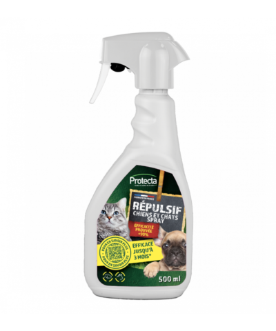 Spray répulsif Protecta pour chiens et chats, flacon de 500 ml